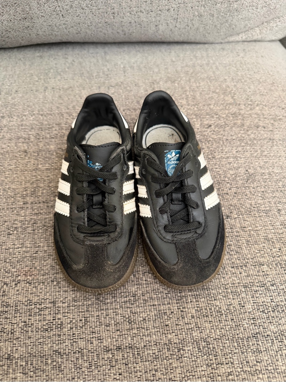 Adidas Samba black sneakers with white stripes